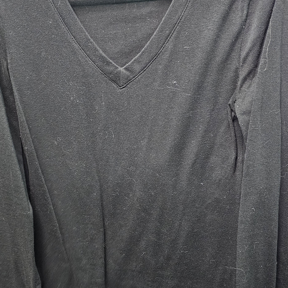 James Perse Black Crewneck Long Sleeve Tee